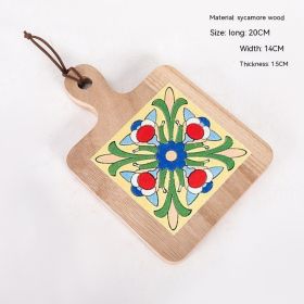 Vintage Solid Wood Tile Handle Potholder (Option: Wood Color 002)