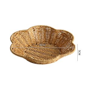 Rattan-like Flower Large Household Dried Fruit Candy Tray Light Luxury Snack Basket (size: medium)