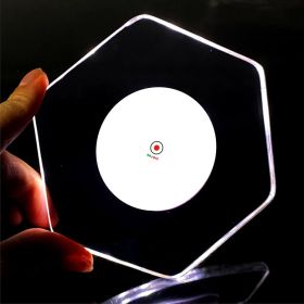 LED Glow Coaster Acrylic Crystal Emitting Luminous Bar Cocktail Mug Stand Light Coasters Flashing Base Tableware Decoration Pads (Option: Hexagonal White Light)