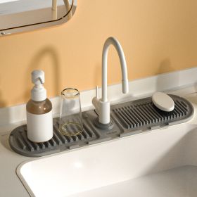 Heightened Slope Faucet Water Draining Pad (Option: 60 X14cm Dark Gray)