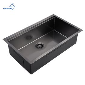 Factory Directly 30 inch or 32 inch  Multi-functional OEM Handmade SUS 304 Stainless Steel Undermount Kitchen Sink Workstation (Thickness: Acs3321A1Lb, Straight Corner: R10)